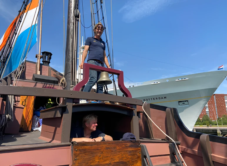 Historic ship in Rotterdam harbor
